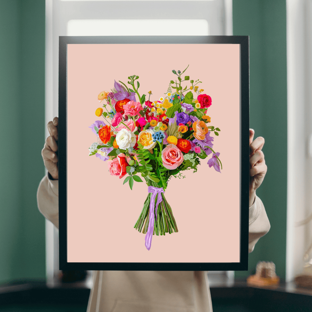 Bailey Made Art Co Flora and Fauna Bouquet Art Print Art