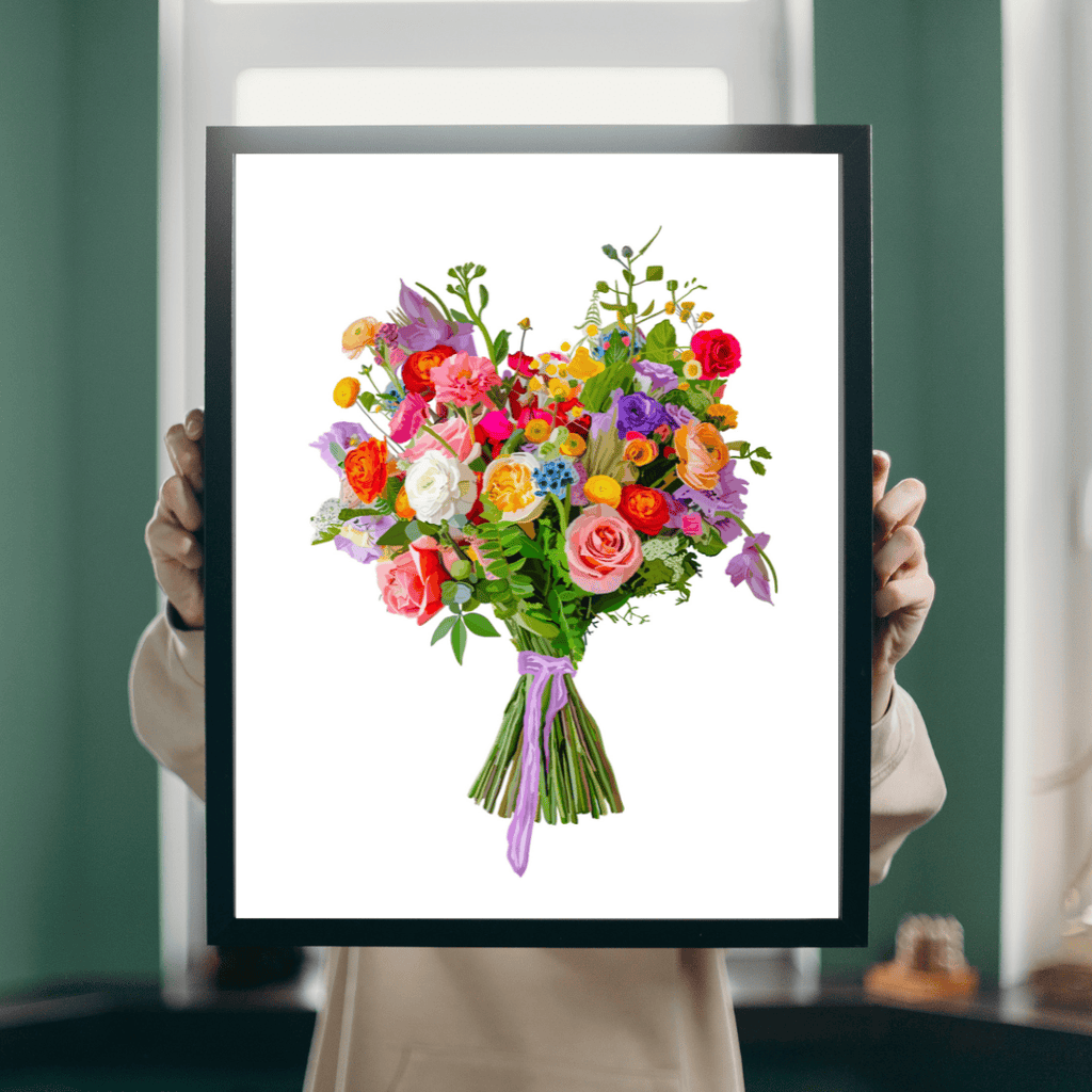 Bailey Made Art Co Flora and Fauna Bouquet Art Print Art