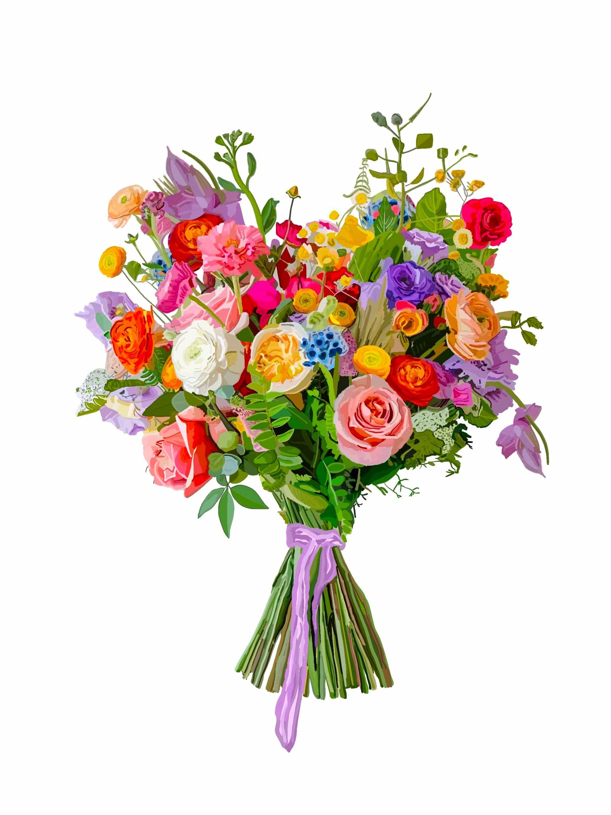 Bailey Made Art Co Flora and Fauna Bouquet Art Print Art