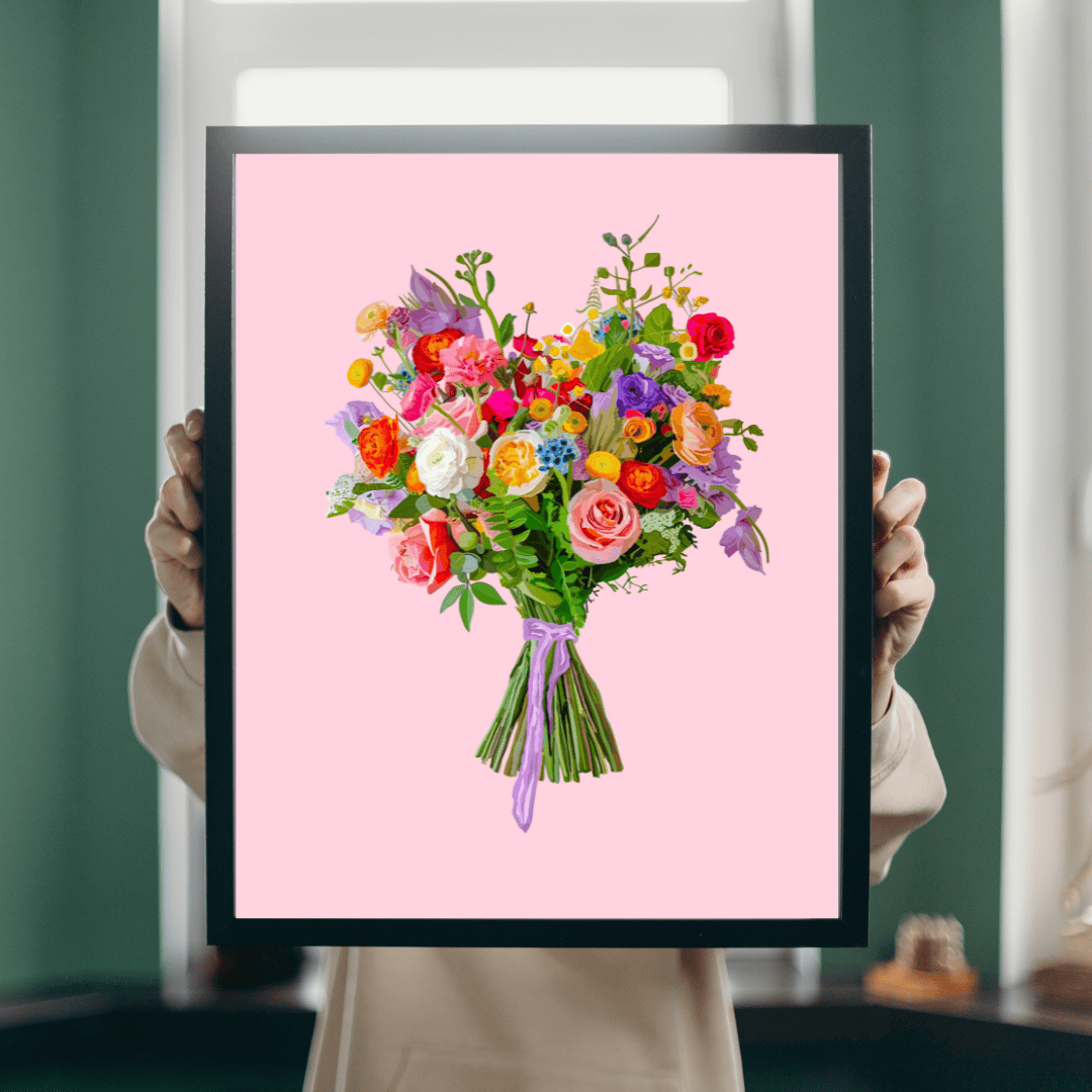 Bailey Made Art Co Flora and Fauna Bouquet Art Print Art