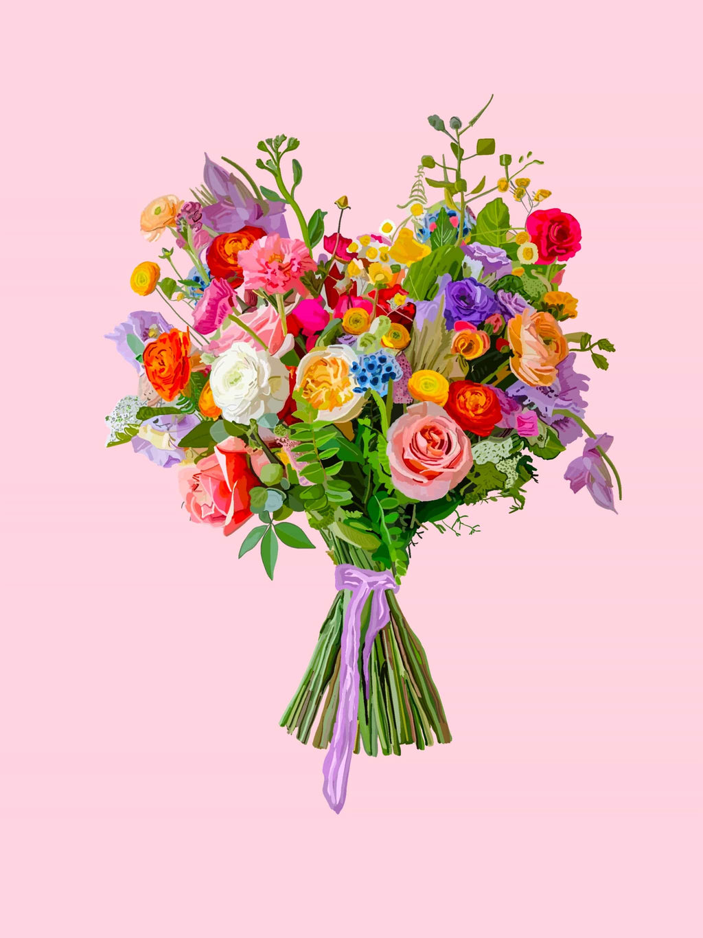 Bailey Made Art Co Flora and Fauna Bouquet Art Print Art