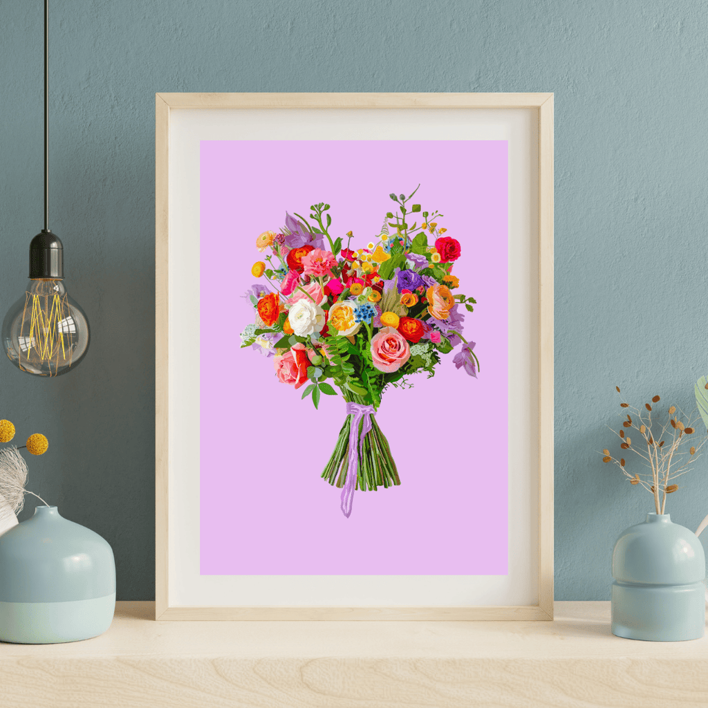 Bailey Made Art Co Flora and Fauna Bouquet Art Print Art