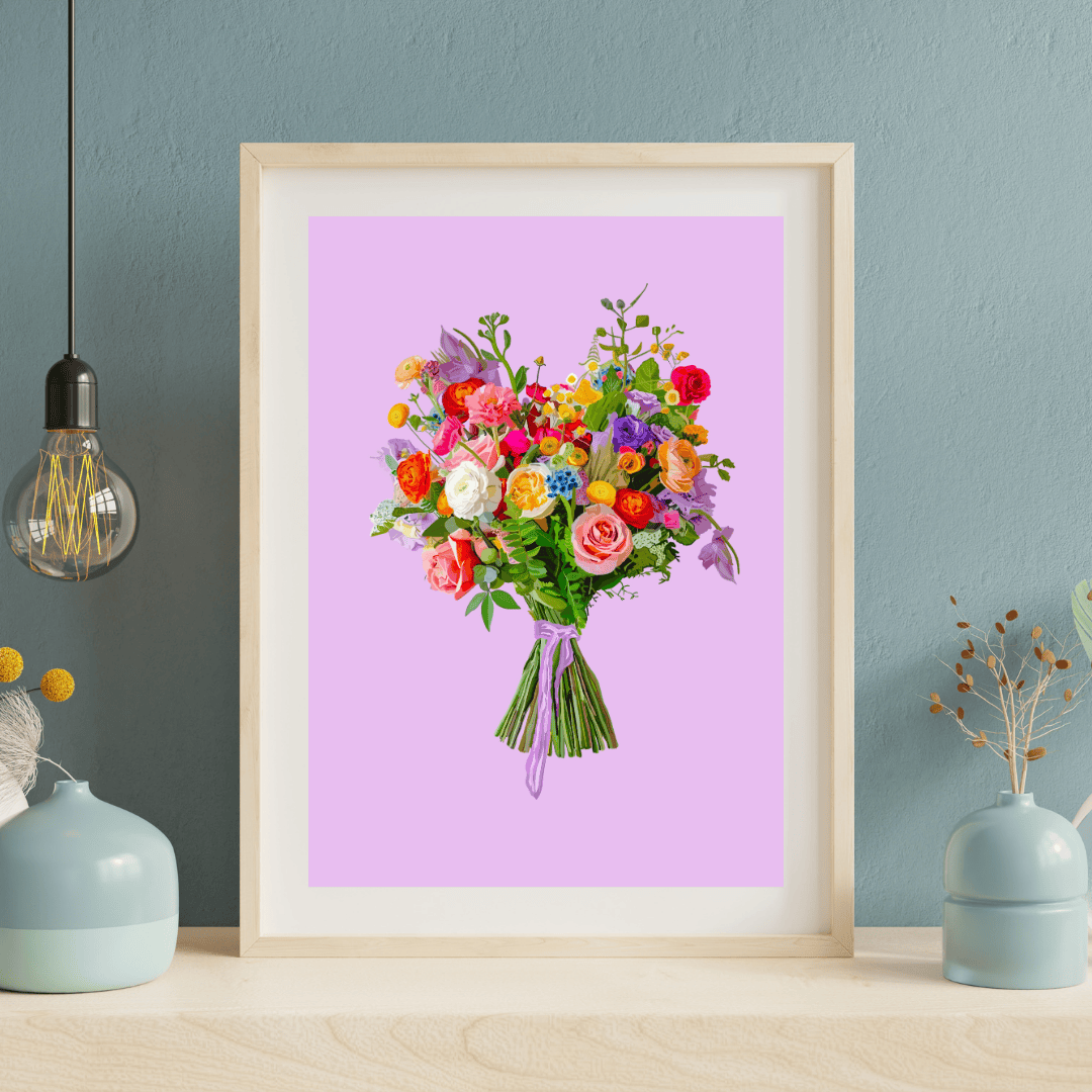 Bailey Made Art Co Flora and Fauna Bouquet Art Print Art