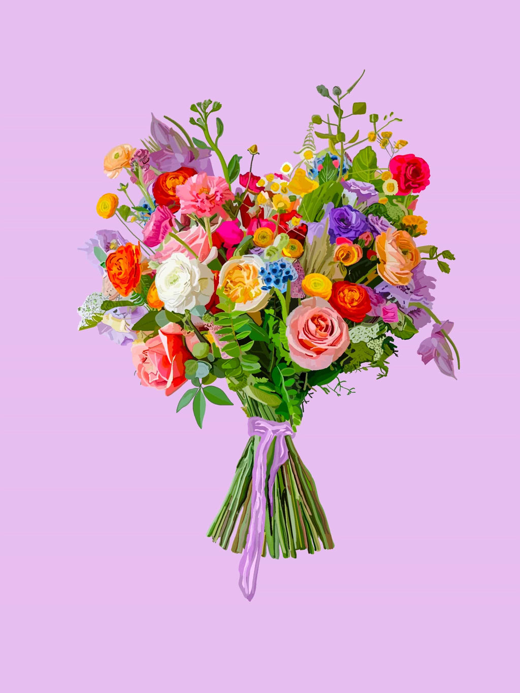 Bailey Made Art Co Flora and Fauna Bouquet Art Print Art