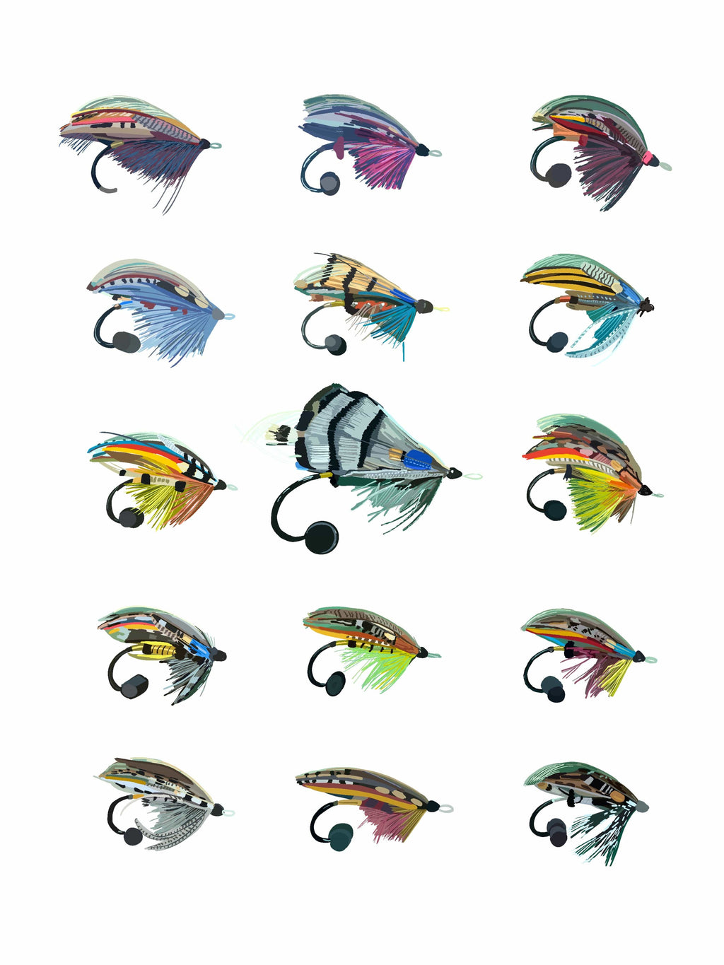Bailey Made Art Co Fly Fishing Art Print Art