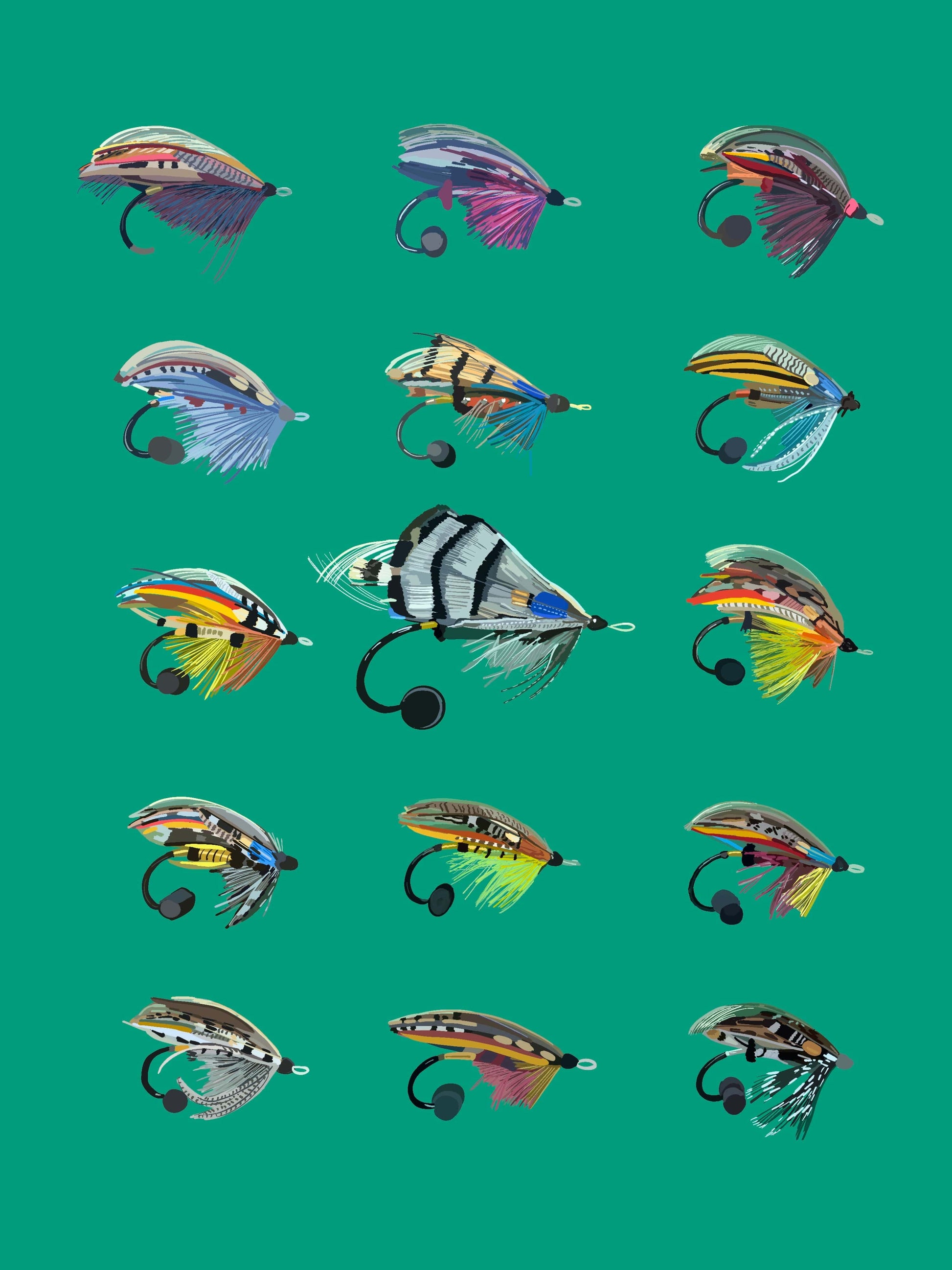 Bailey Made Art Co Fly Fishing Art Print Art