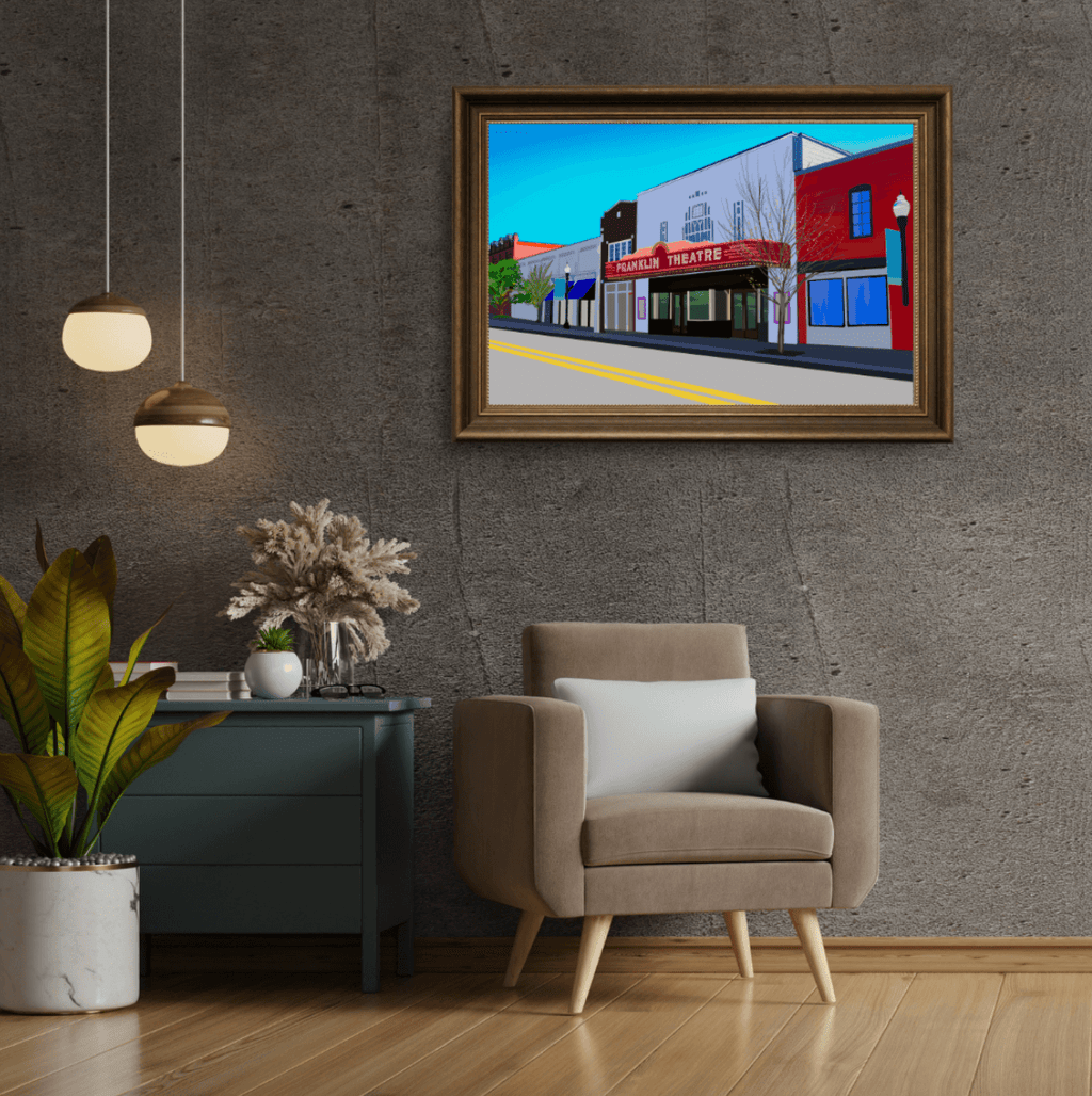 Bailey Made Art Co Franklin Theater Tennessee Art Print Art