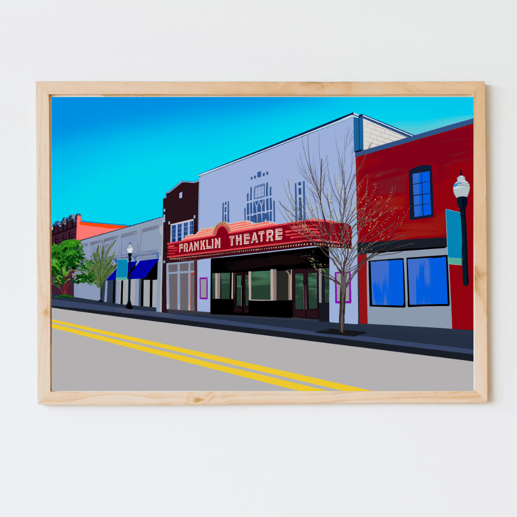 Bailey Made Art Co Franklin Theater Tennessee Art Print Art