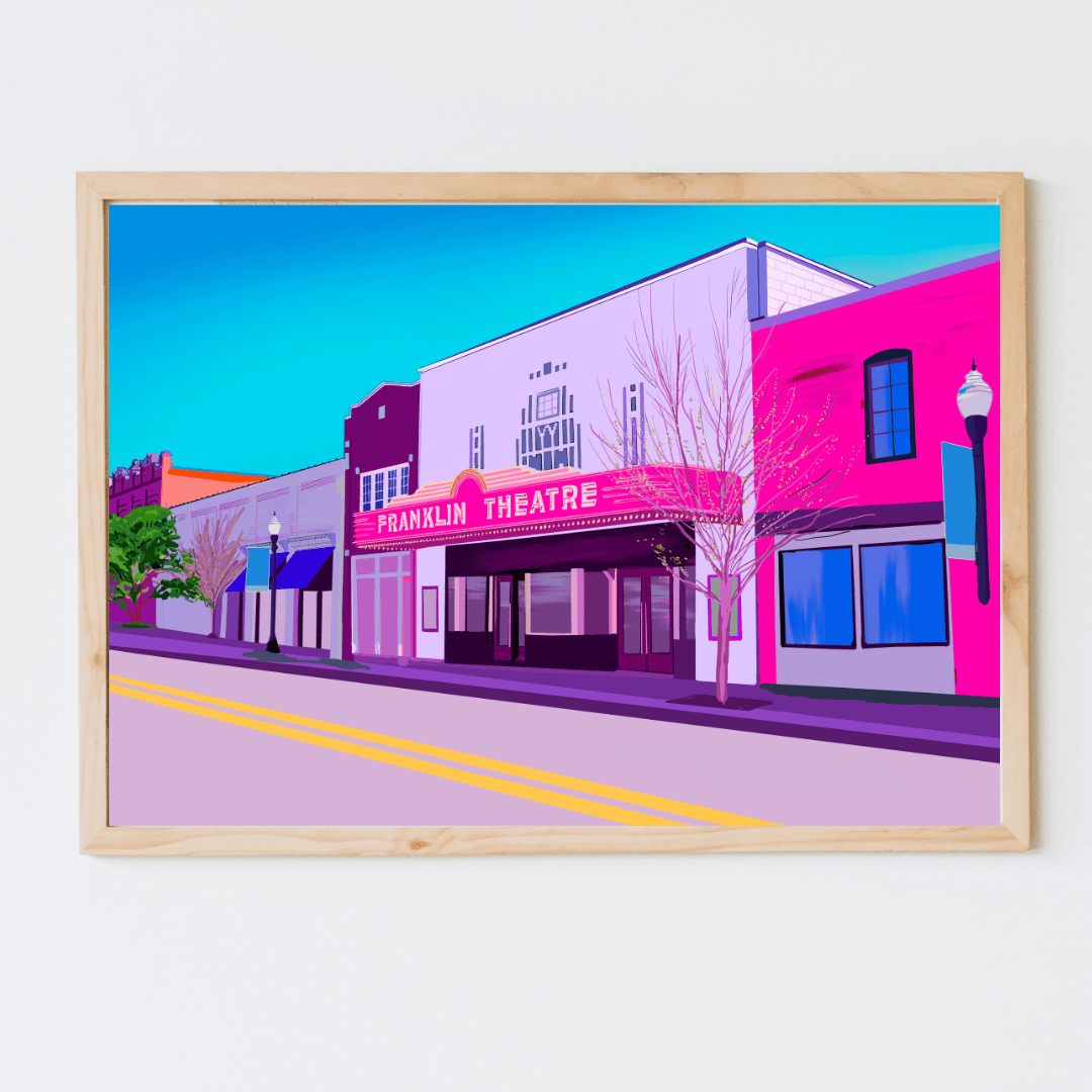 Bailey Made Art Co Franklin Theater Tennessee Art Print Art