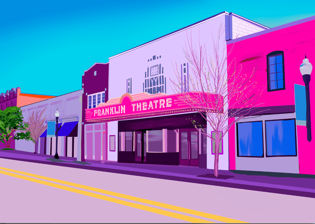 Bailey Made Art Co Franklin Theater Tennessee Art Print Art