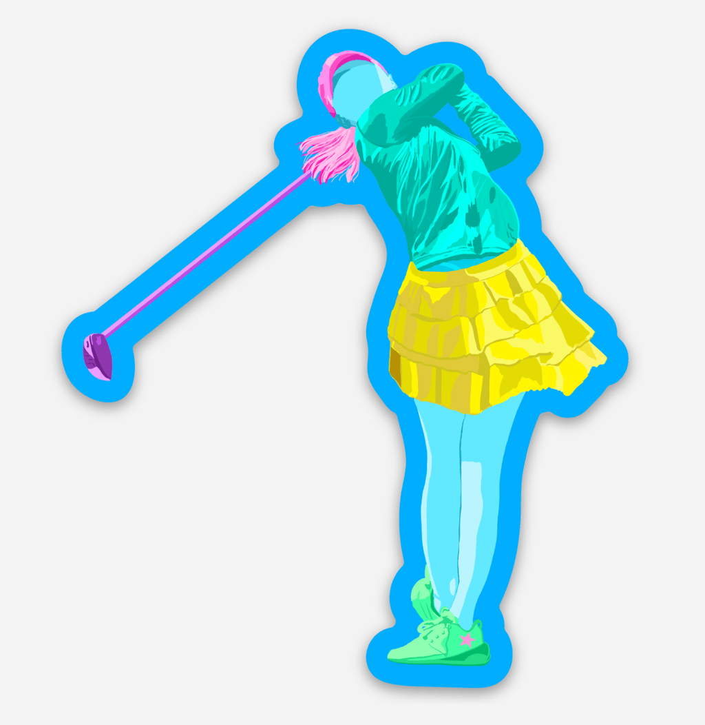 Bailey Made Art Co Golf Girl Cutie Vinyl Sticker Sticker