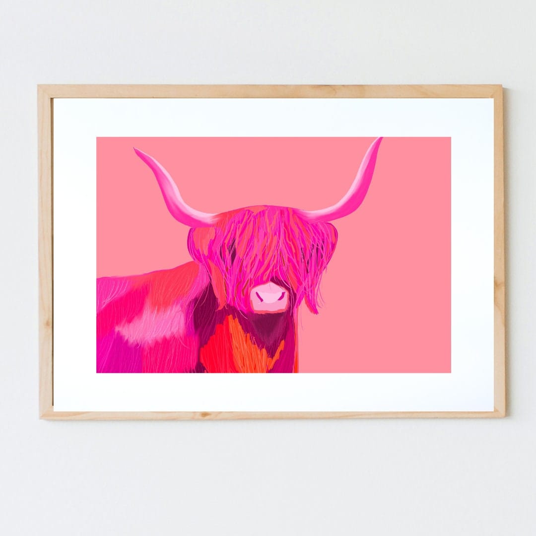 Bailey Made Art Co Highland Cow "Harry Heffer" Art Print Art