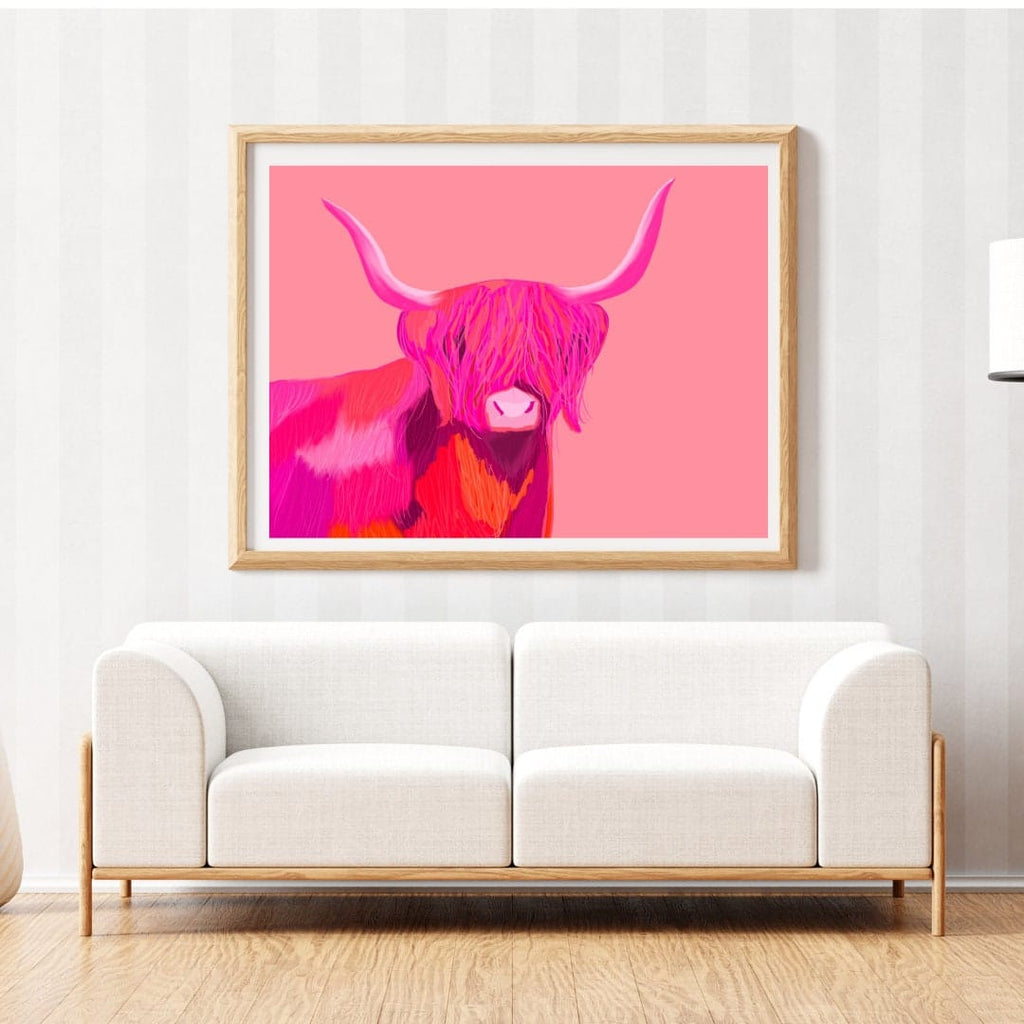 Bailey Made Art Co Highland Cow "Harry Heffer" Art Print Art
