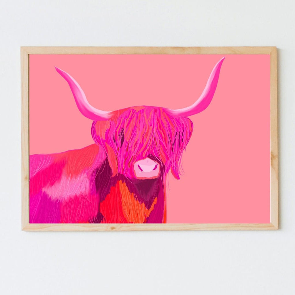 Bailey Made Art Co Highland Cow "Harry Heffer" Art Print Art