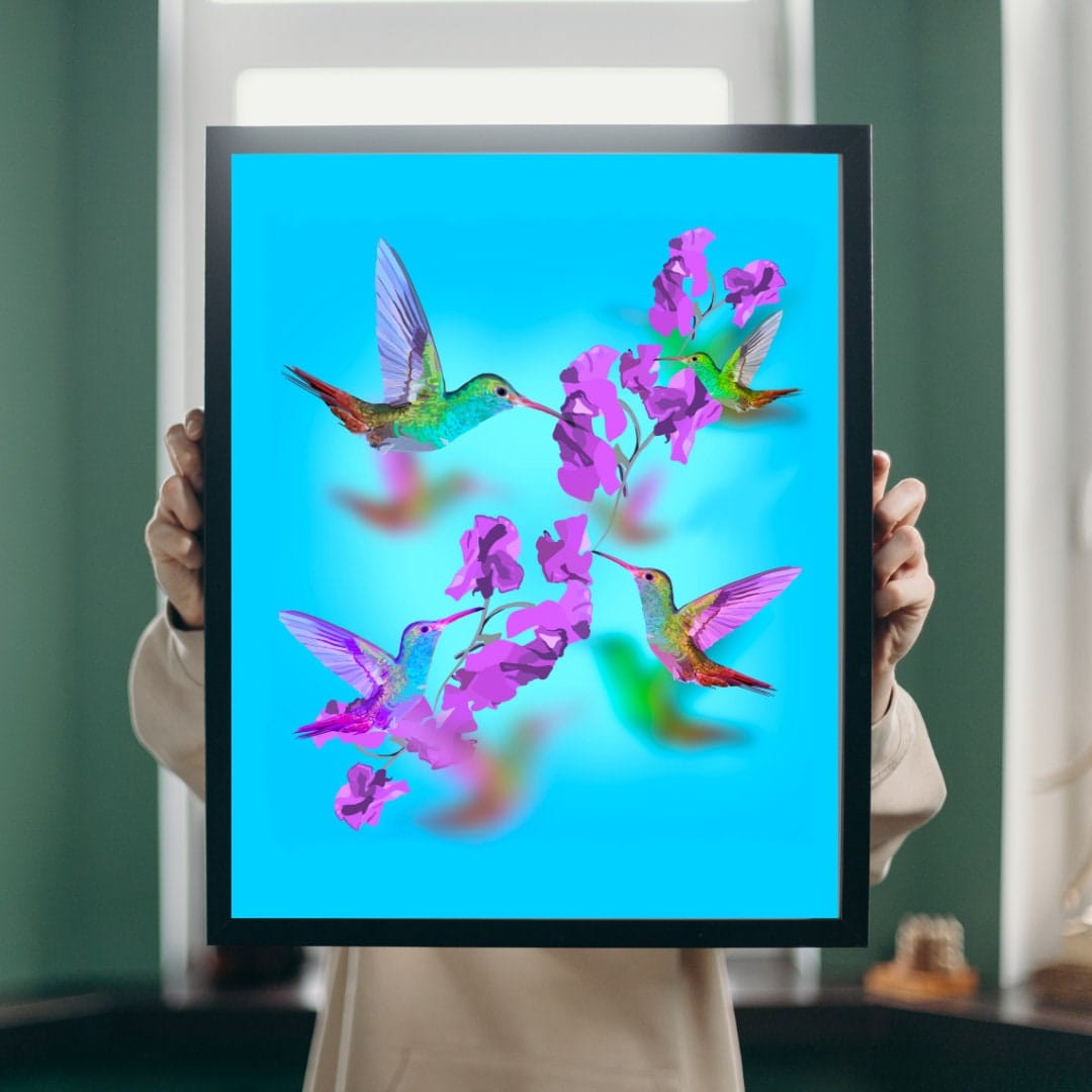 Bailey Made Art Co Hummingbird Charm Art Print Art