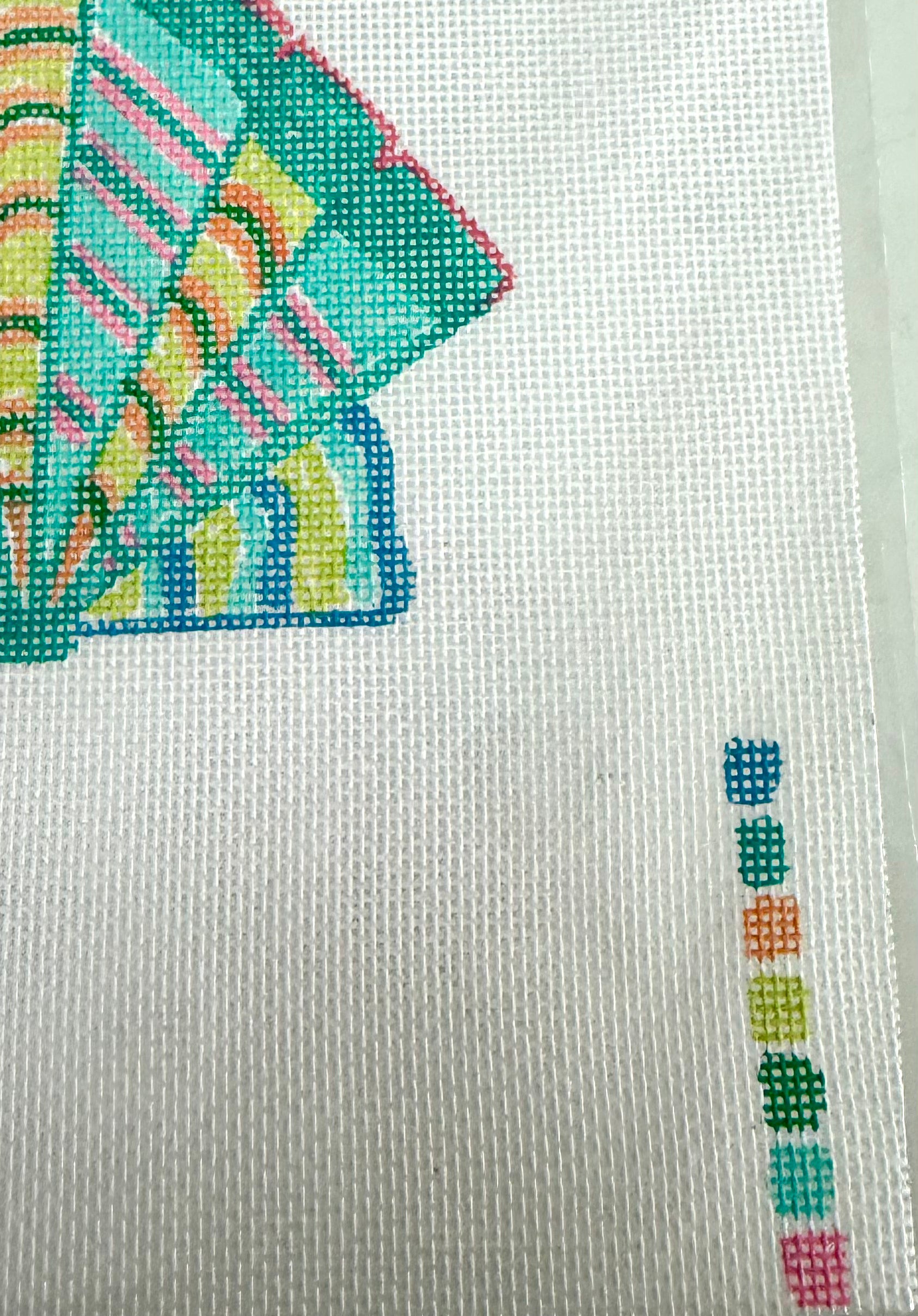 Bailey Made Art Co Just Beachy Seashell Needlepoint Canvas Art