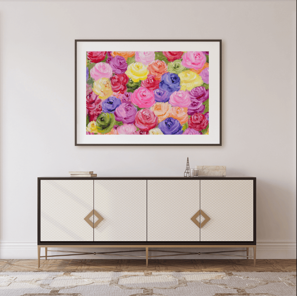Bailey Made Art Co Khladeiscope of Roses Art Print Art