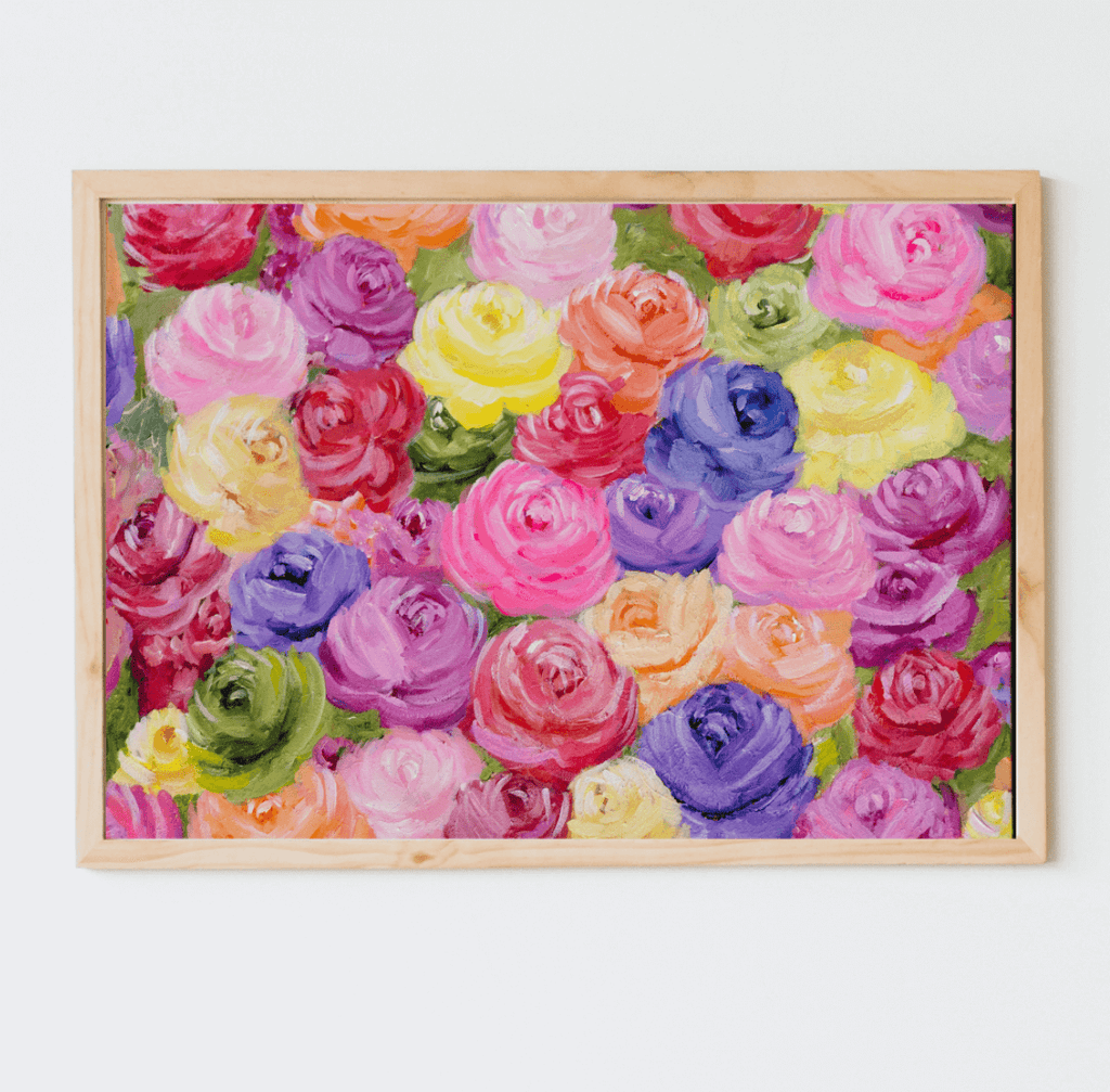 Bailey Made Art Co Khladeiscope of Roses Art Print Art