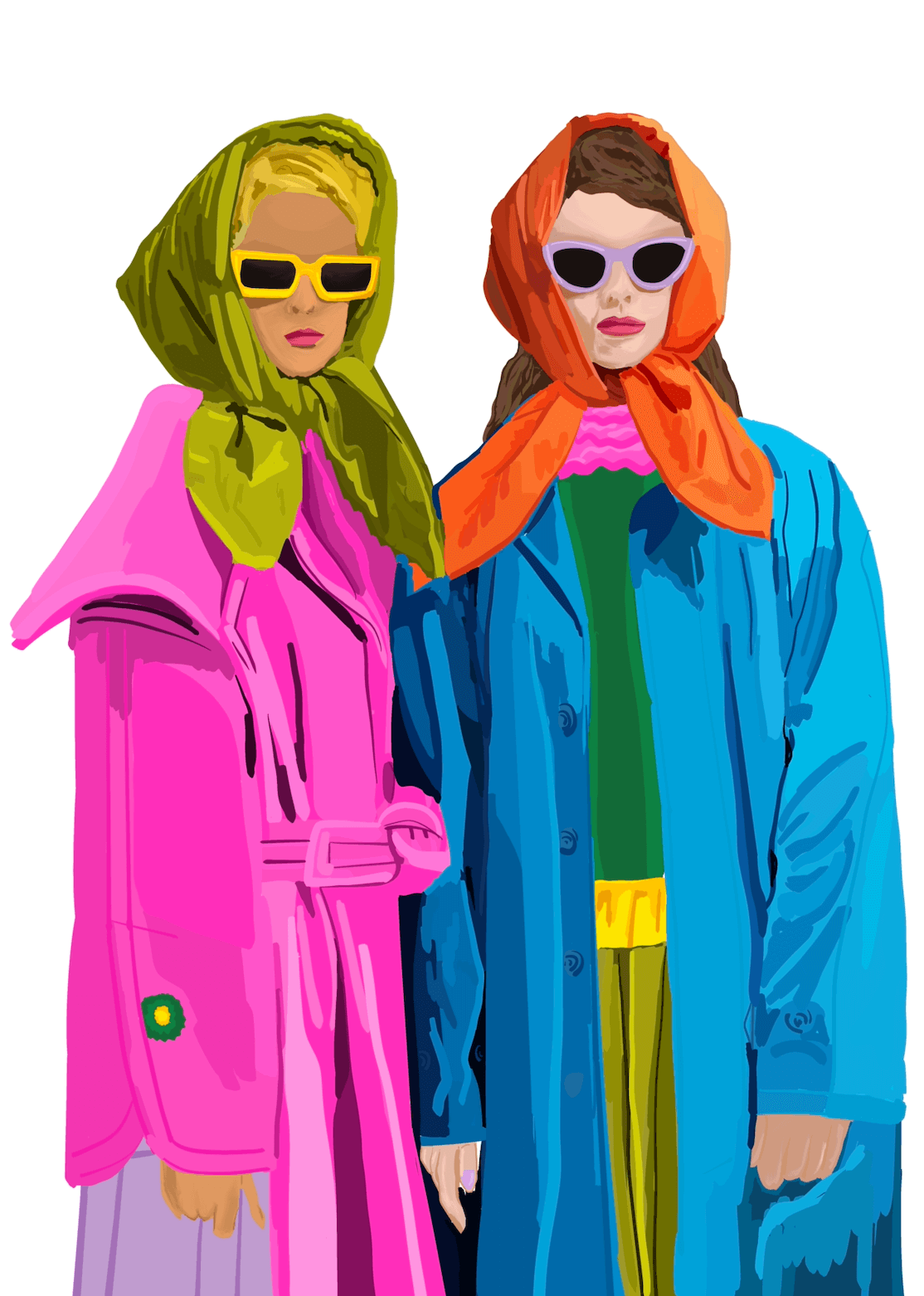 Bailey Made Art Co Ladies in Color Art Print Art