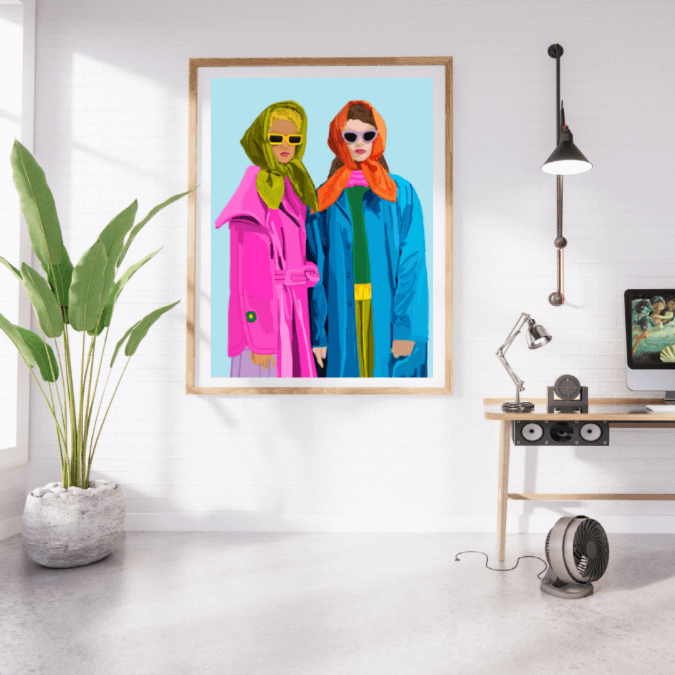 Bailey Made Art Co Ladies in Color Art Print Art