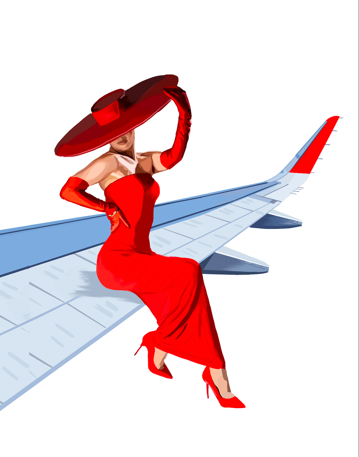 Bailey Made Art Co Lady Red: Haute Altitude Art Print Art