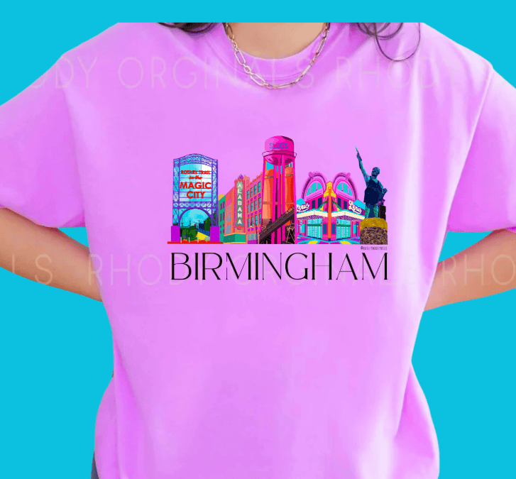 Bailey Made Art Co Purple Orchard Birmingham Icons T Shirt Pre-Order Large / Crop Style T Shirt Apparel