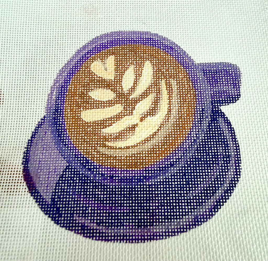 Bailey Made Art Co Latte Love Needlepoint Canvas Art