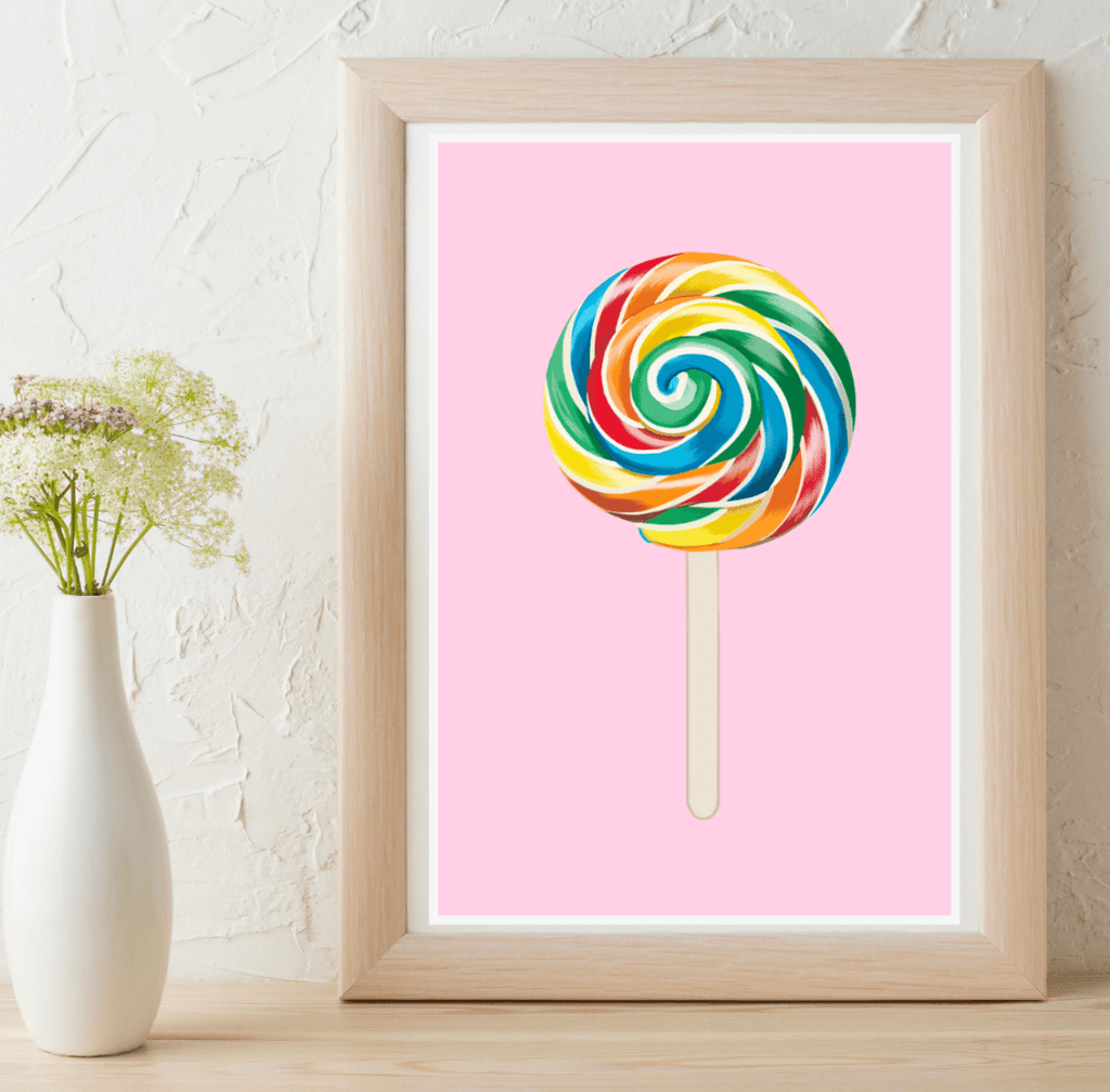 Bailey Made Art Co Lollipop Art Print Art
