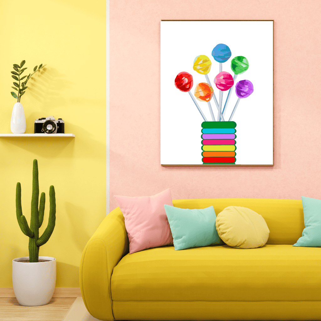 Bailey Made Art Co Lollipop Bouquet Art Print Art