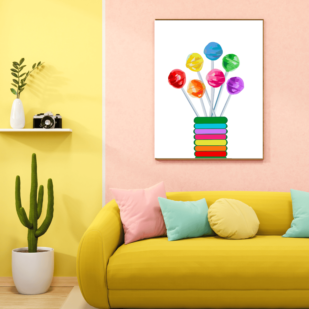 Bailey Made Art Co Lollipop Bouquet Art Print Art