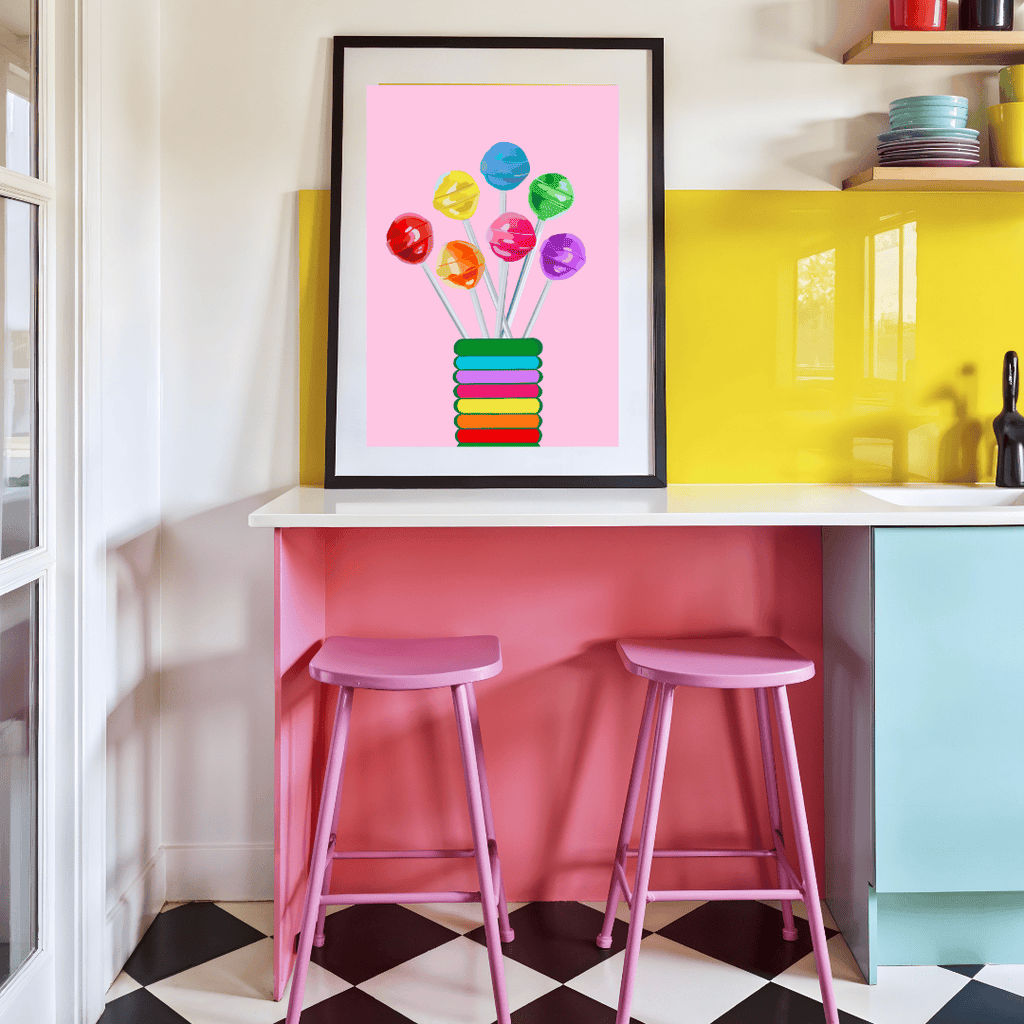 Bailey Made Art Co Lollipop Bouquet Art Print Art