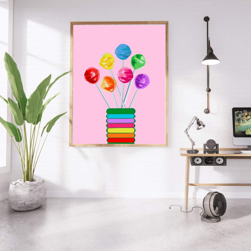Bailey Made Art Co Lollipop Bouquet Art Print Art