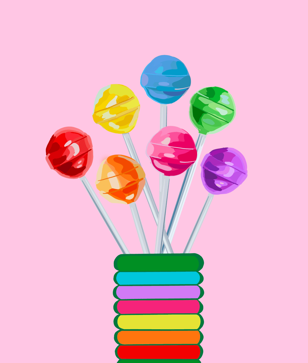 Bailey Made Art Co Lollipop Bouquet Art Print Art