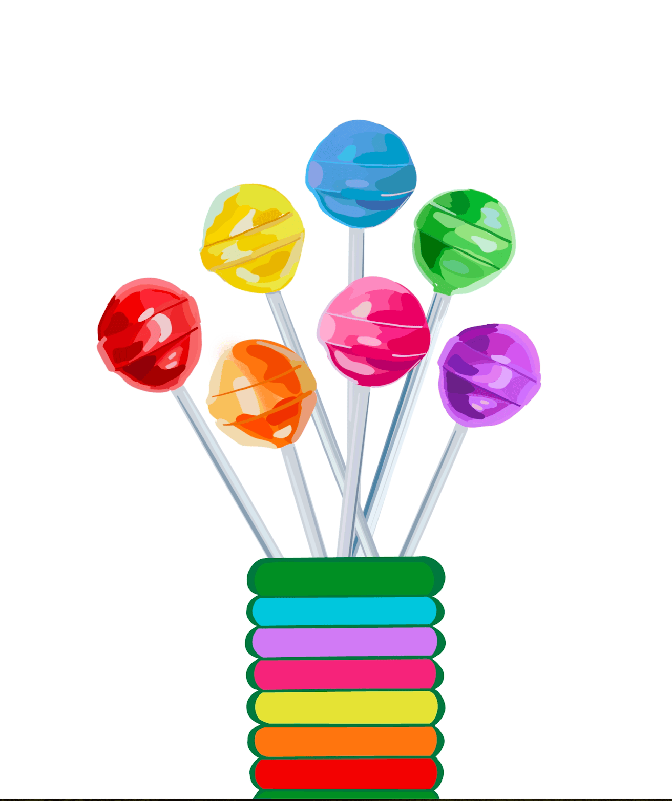 Bailey Made Art Co Lollipop Bouquet Art Print Art