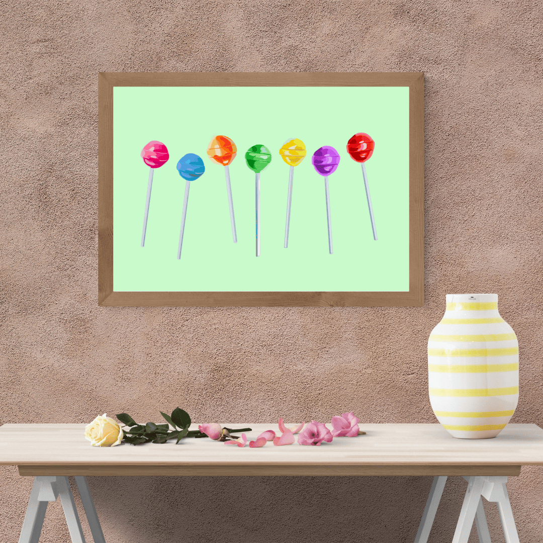 Bailey Made Art Co Lollipops Art Print Art