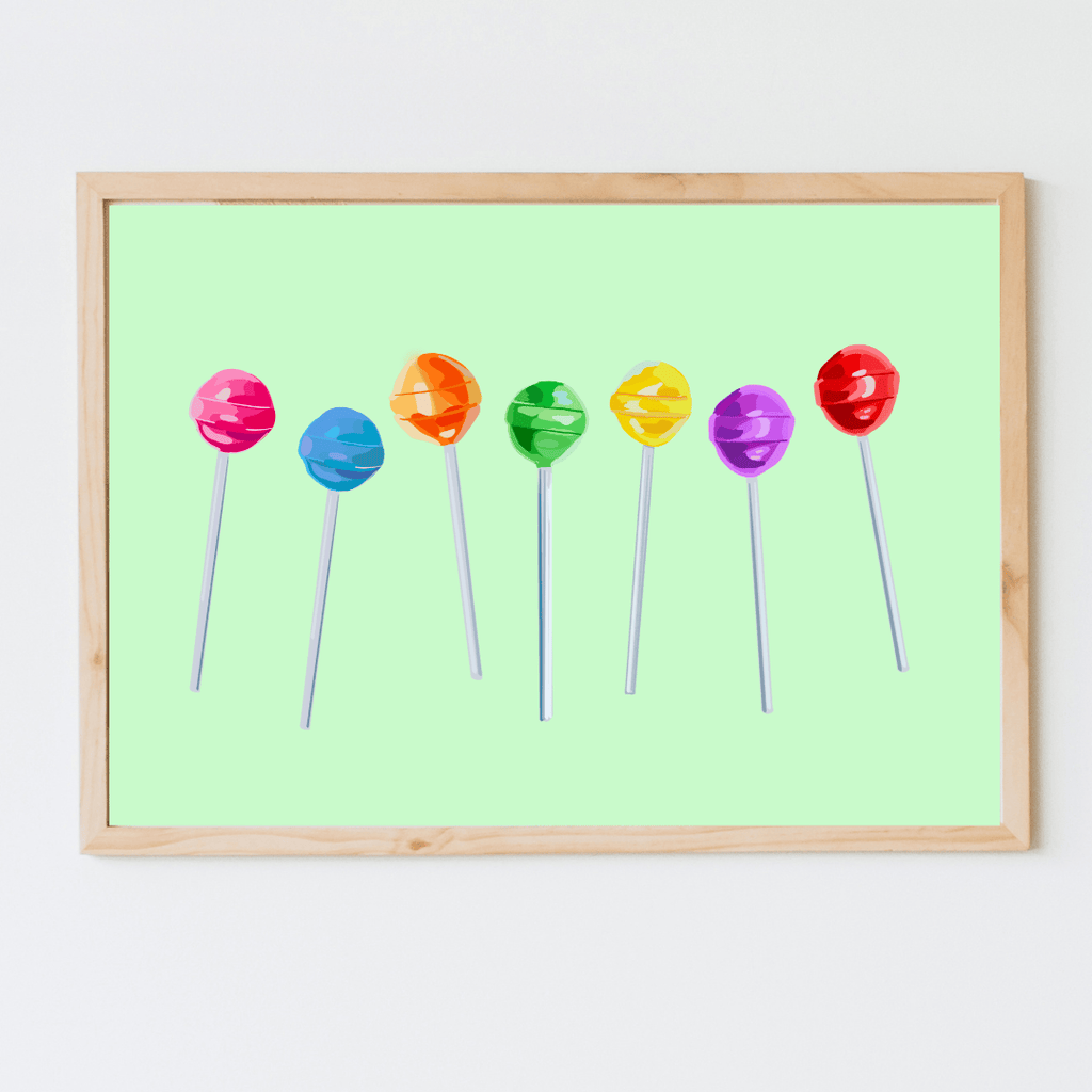 Bailey Made Art Co Lollipops Art Print Art