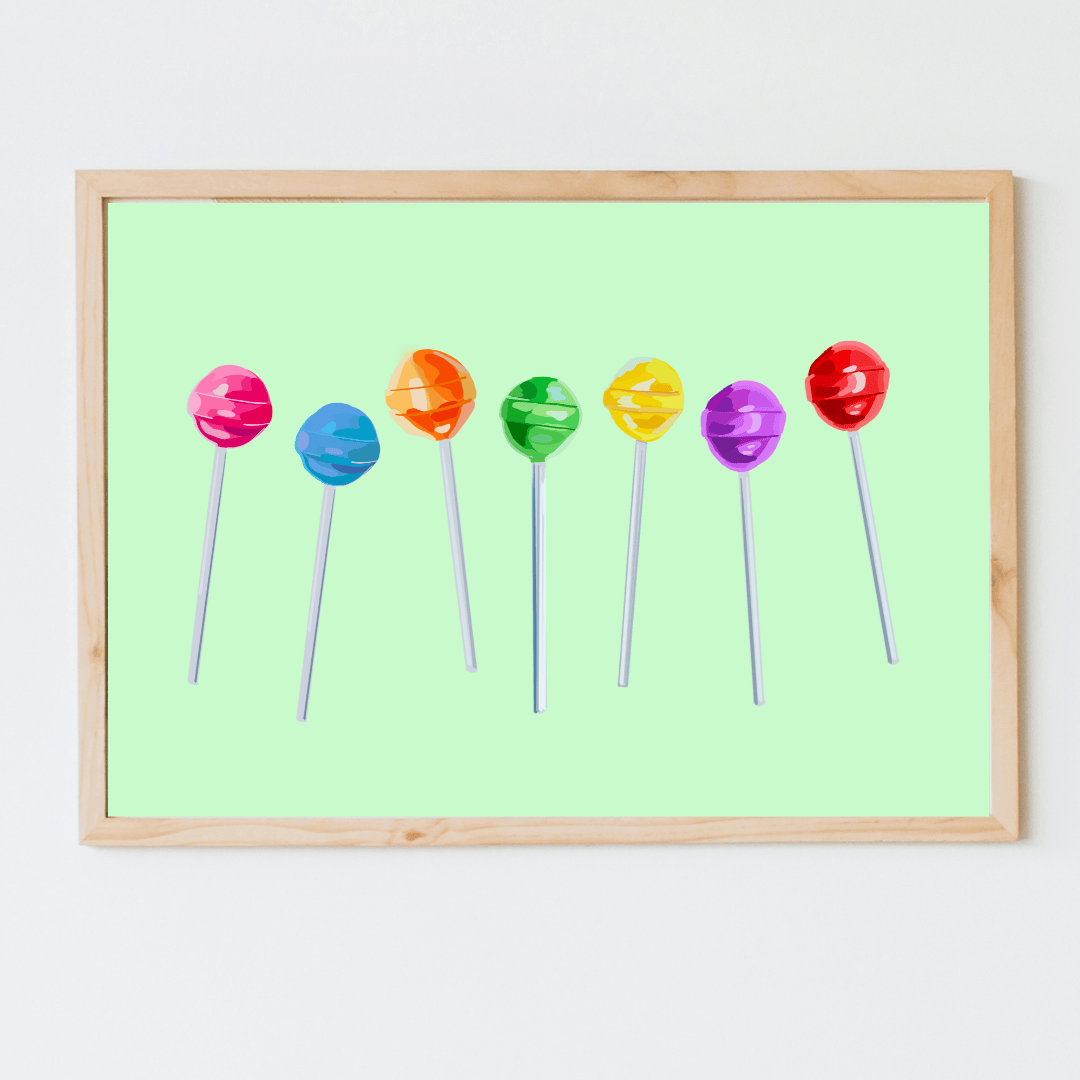 Bailey Made Art Co Lollipops Art Print Art