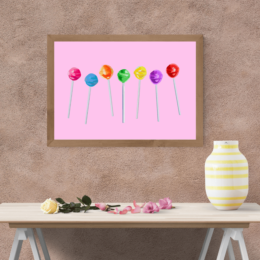 Bailey Made Art Co Lollipops Art Print Art