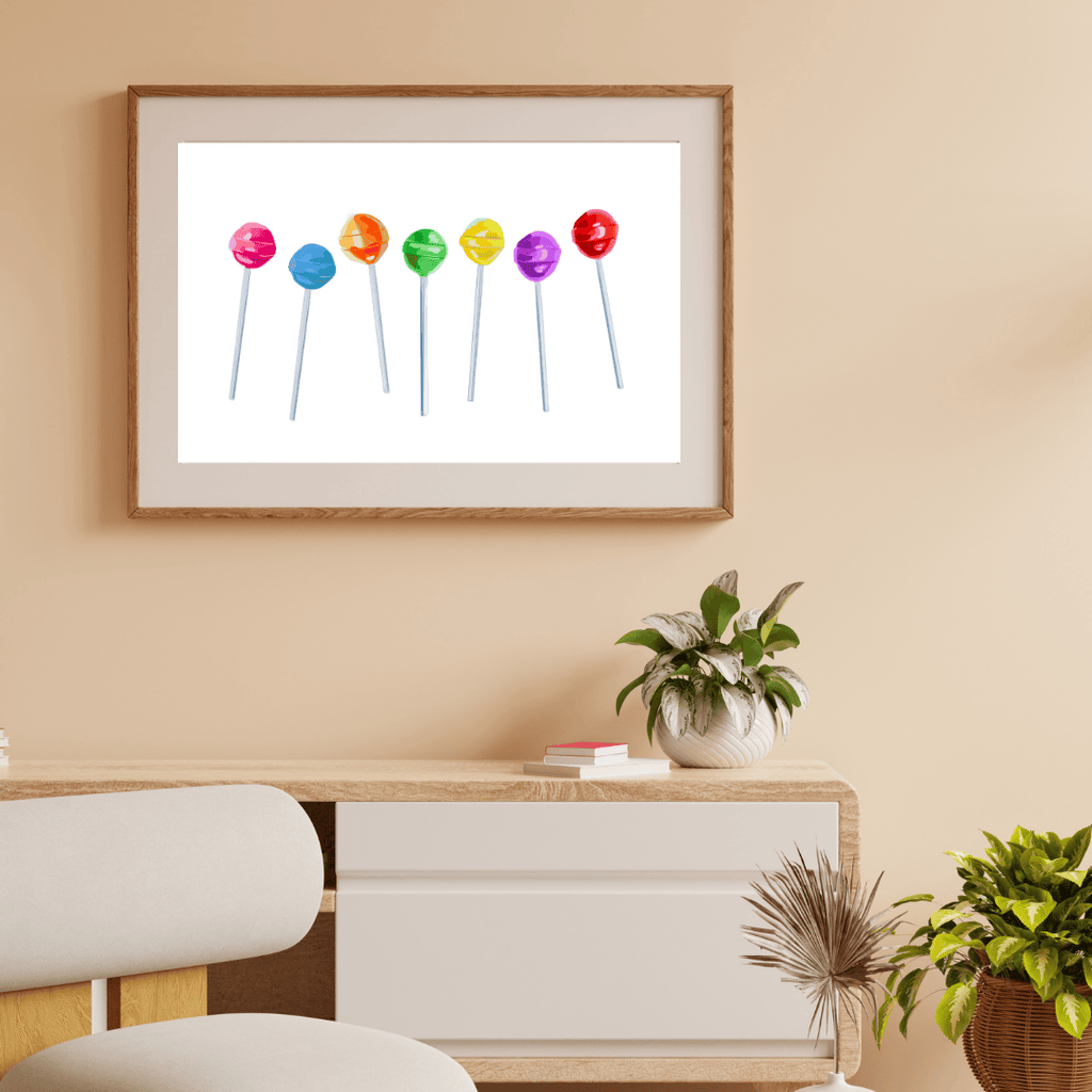 Bailey Made Art Co Lollipops Art Print Art