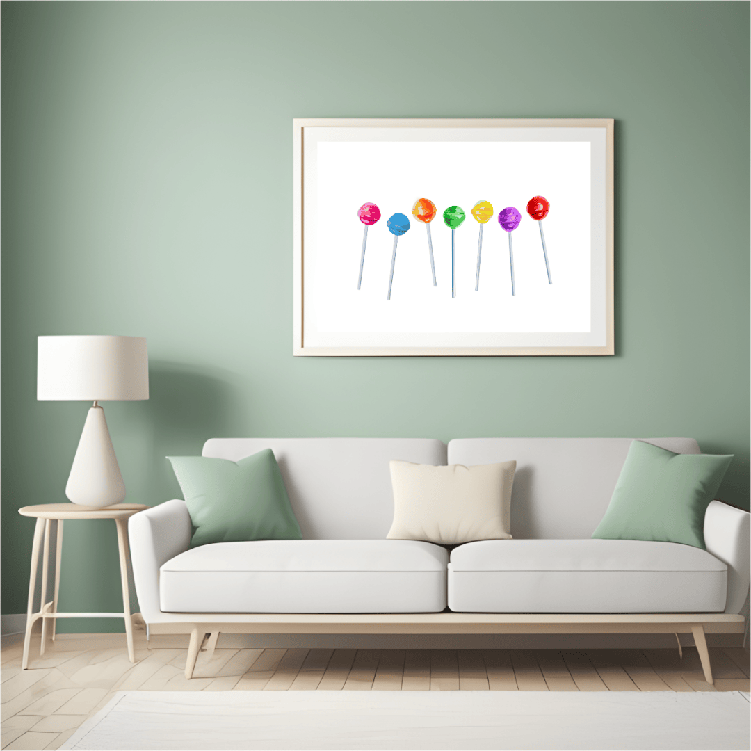 Bailey Made Art Co Lollipops Art Print Art