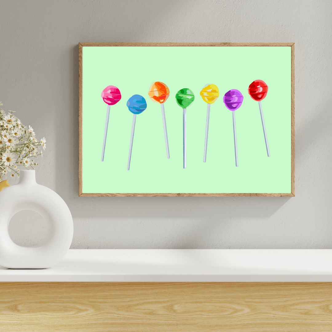 Bailey Made Art Co Lollipops Art Print Art