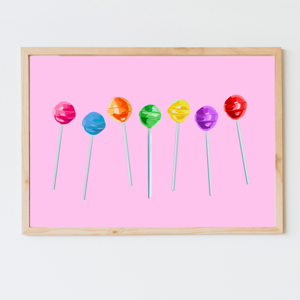 Bailey Made Art Co Lollipops Art Print Art