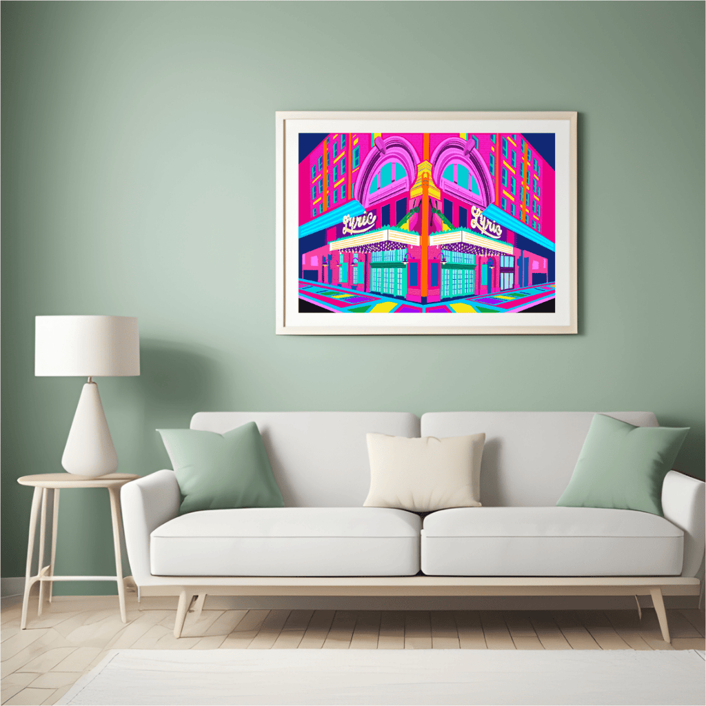 Bailey Made Art Co Lyric Bham Historic Theater Art Print Art