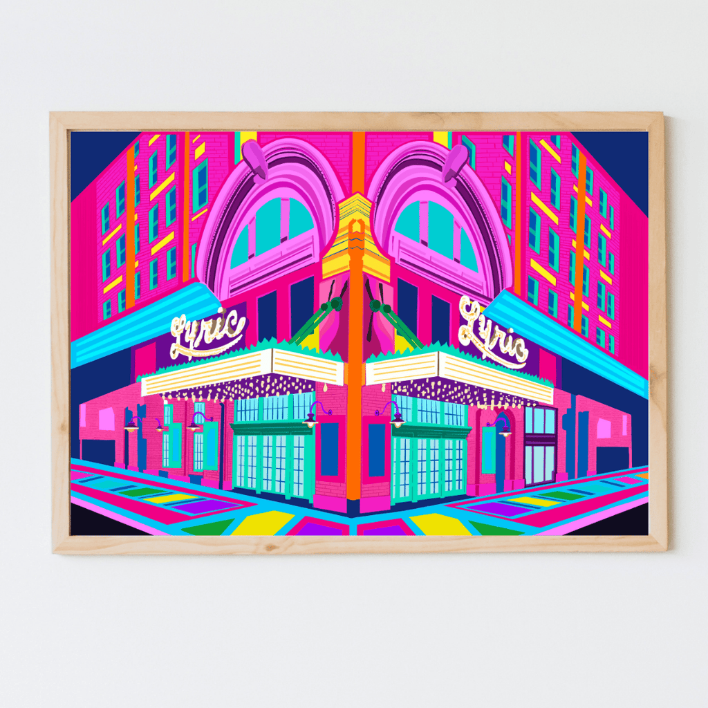 Bailey Made Art Co Lyric Bham Historic Theater Art Print Art
