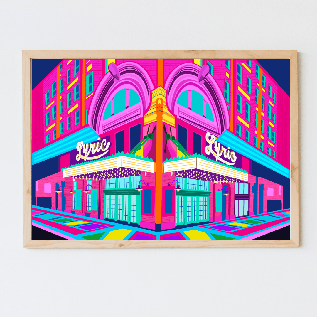 Bailey Made Art Co Lyric Bham Historic Theater Art Print Art