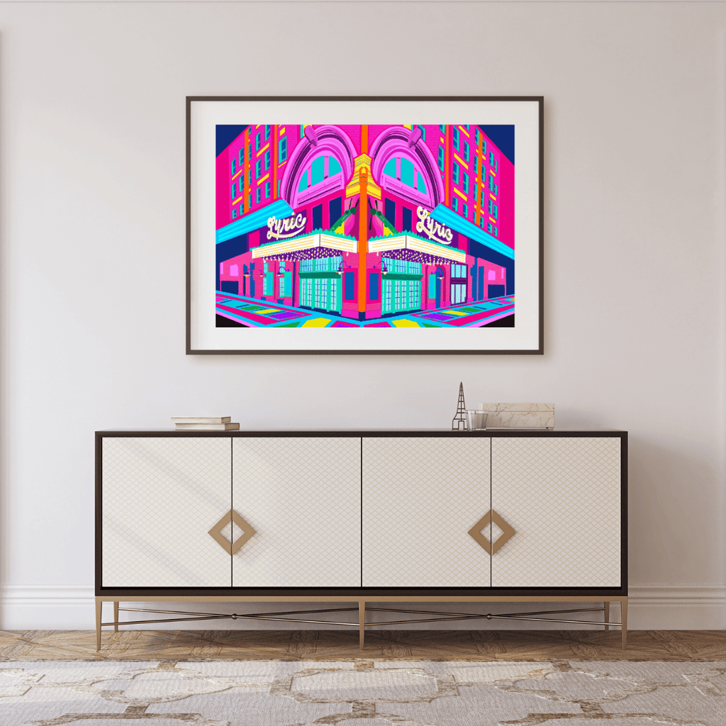 Bailey Made Art Co Lyric Bham Historic Theater Art Print Art