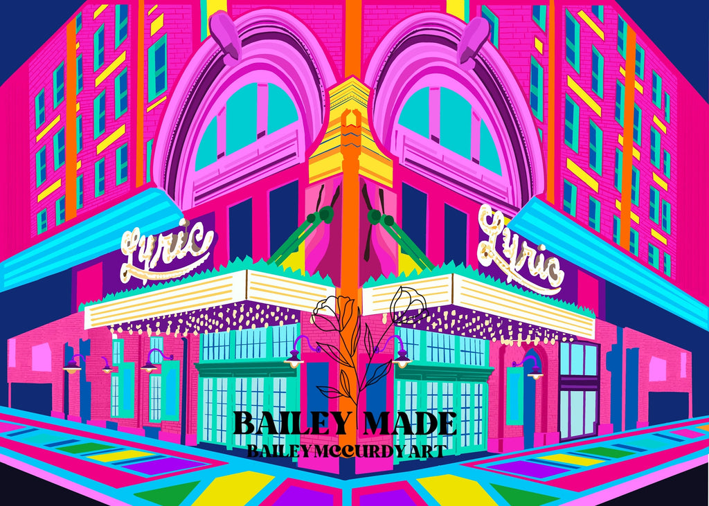 Bailey Made Art Co Lyric Bham Historic Theater Art Print Art