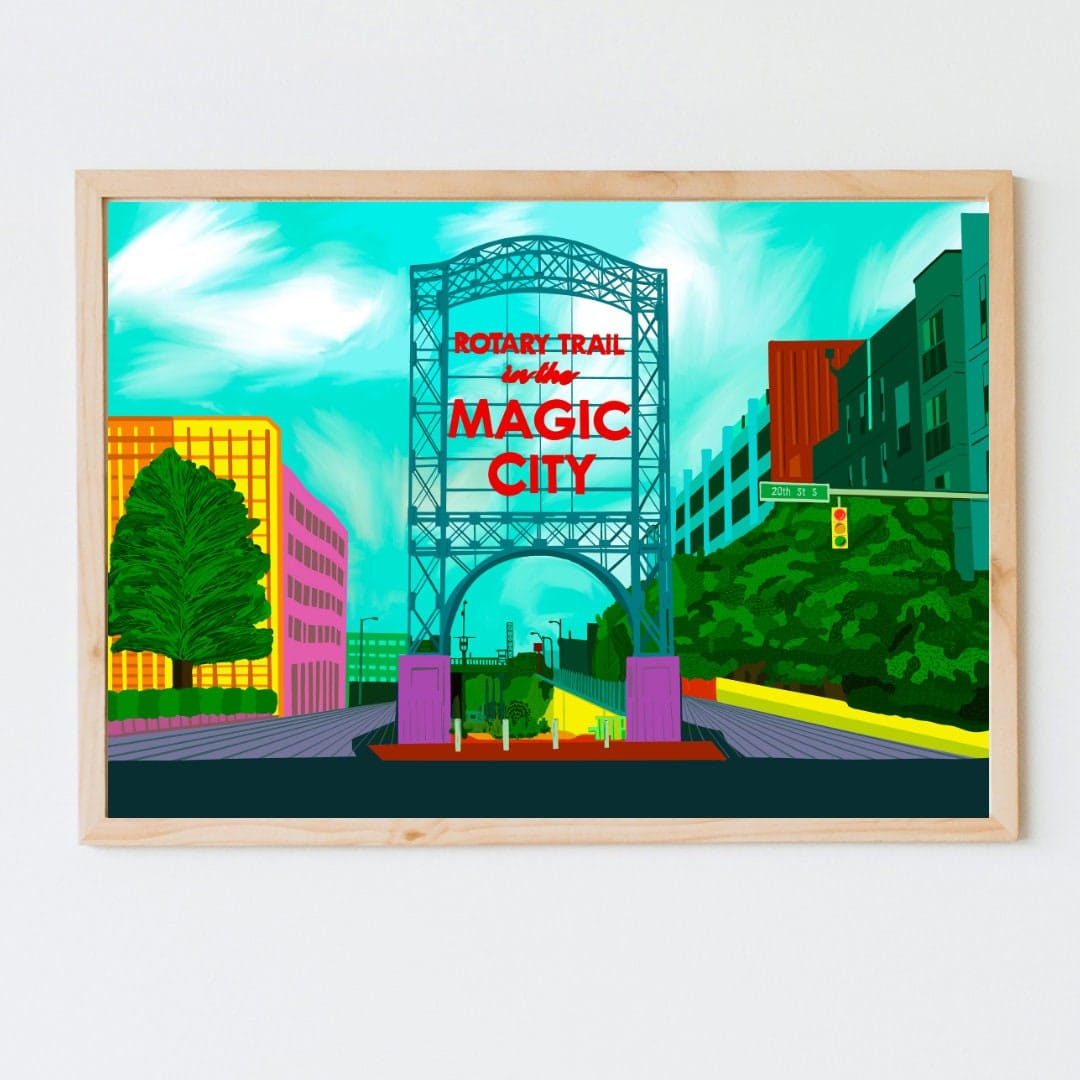 Bailey Made Art Co Magic City Art Print (Blue Palette) Art