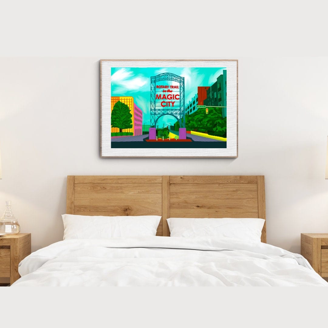 Bailey Made Art Co Magic City Art Print (Blue Palette) Art