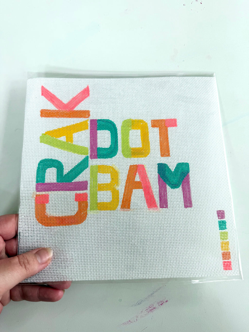 Bailey Made Art Co Mahjong Needlepoint Canvas Dot Bam Crak Art